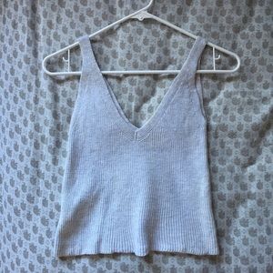 brandy melville grey knit tank